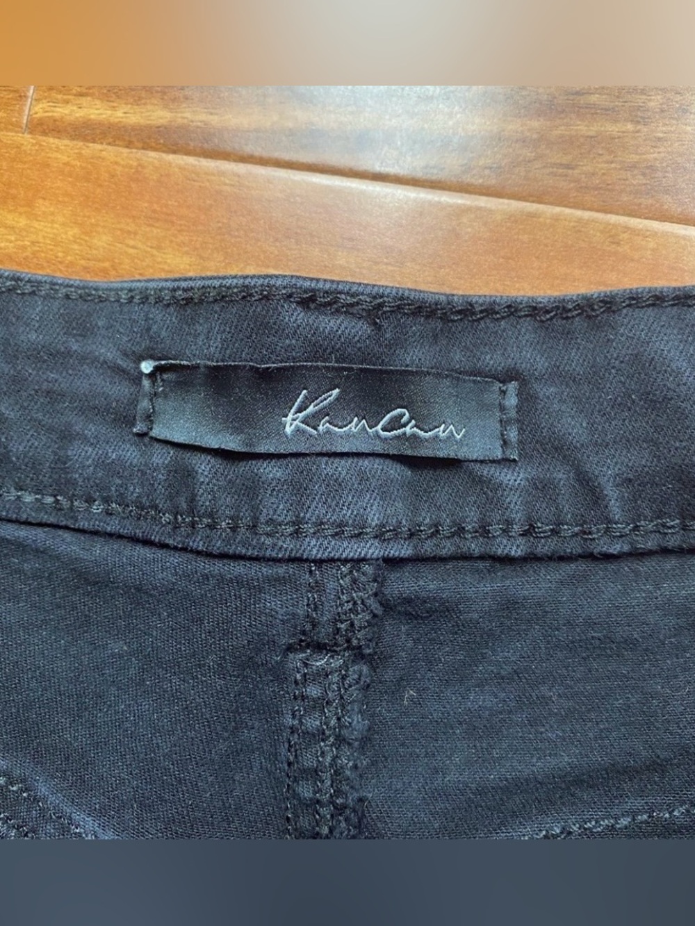 KanCan Womens Faded Black Midrise Distressed Cotton Denim Shorts Size 3 Casual - Picture 9 of 15